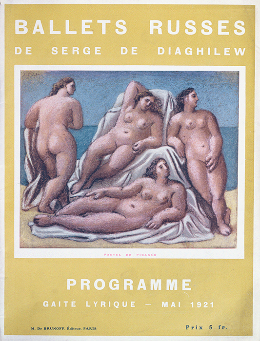 Programme for the 14th season of the 'Ballets Russes', May 1921. Image: © Archives Charmet / Bridgeman Images, Artwork: © Succession Picasso / DACS, London 2022